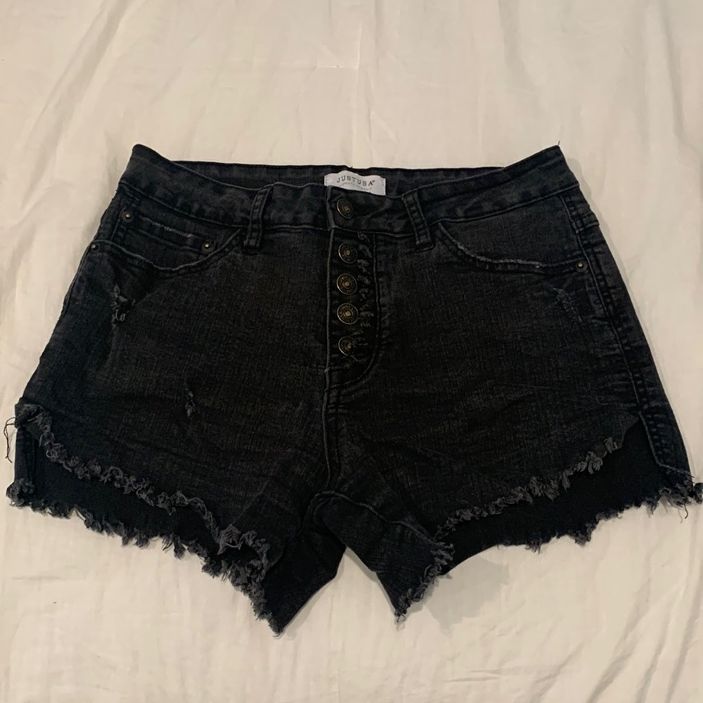 Just USA Black Jean Shorts